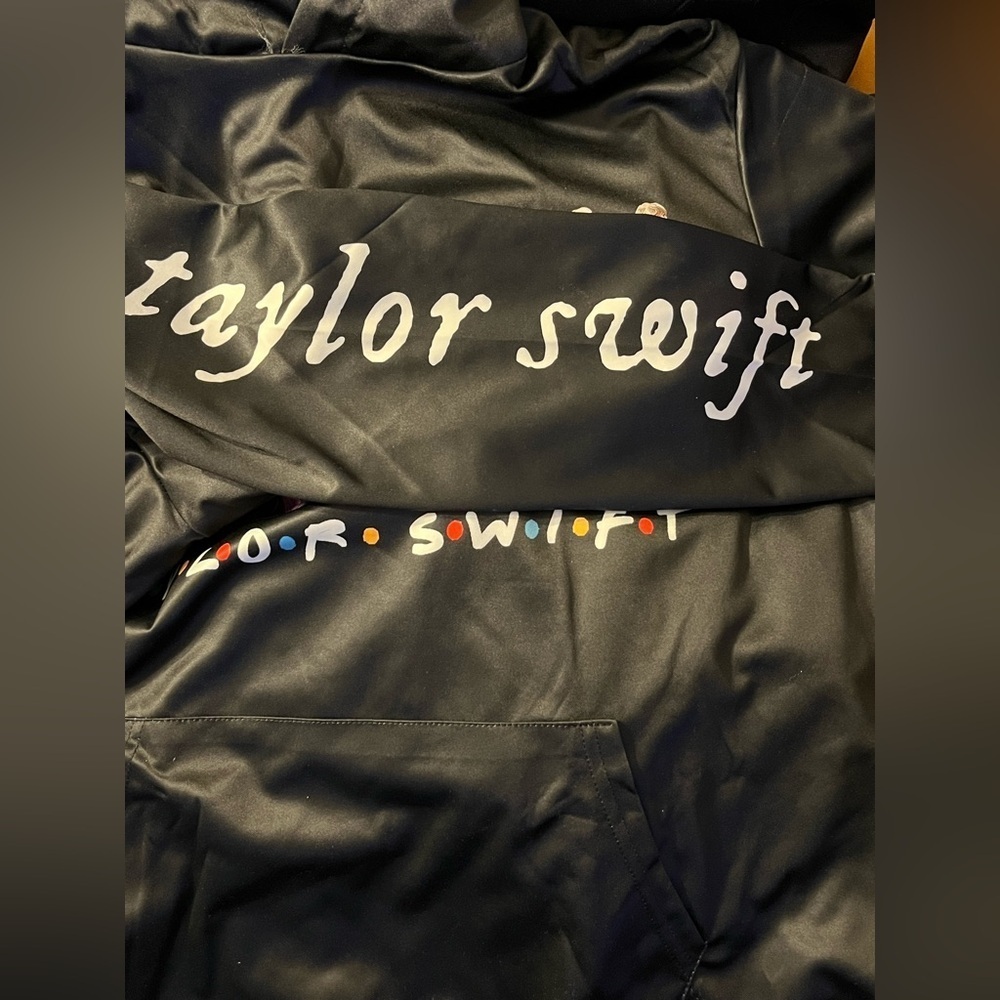 NEW- Taylor Swift Eras Hoodie (Folklore) SIZE: Large  COLOR: Black - Picture 2 of 9